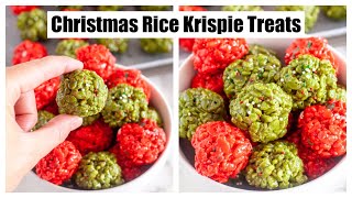 Christmas Rice Krispie Treats // Rice Krispie Treat Balls
