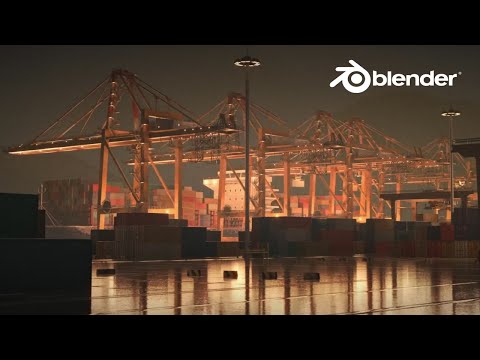 Shipping Port - Blender 3D Animation