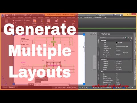Creating Multiple Layouts Quickly in Autocad - Copy Multiple Layouts from one drawing Video