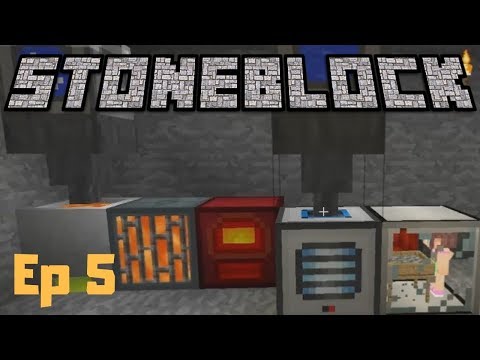 Making Obsidian & Auto Sieving : Ep 5 : Stoneblock