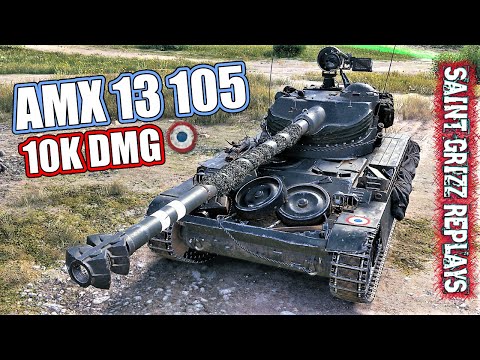 WoT AMX 13 105 Gameplay ♦ Gutsy 10k Dmg ♦ Light Tank Review