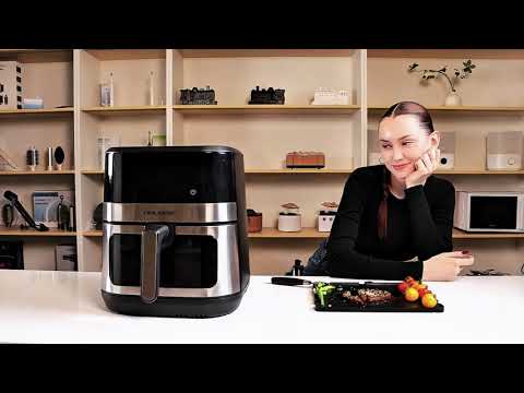 фото аэрогриль (аэрофритюрница) 8 литров oulemei новый гарантия год olm-kzc014 1700 вт 8 программ 0