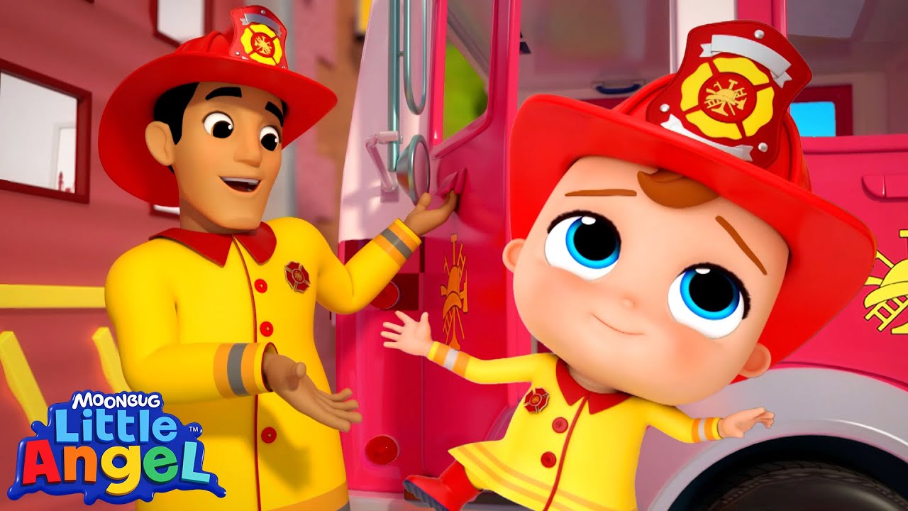 Stay Safe with Firefighters! | Little Angel Kids Songs & Nursery Rhymes