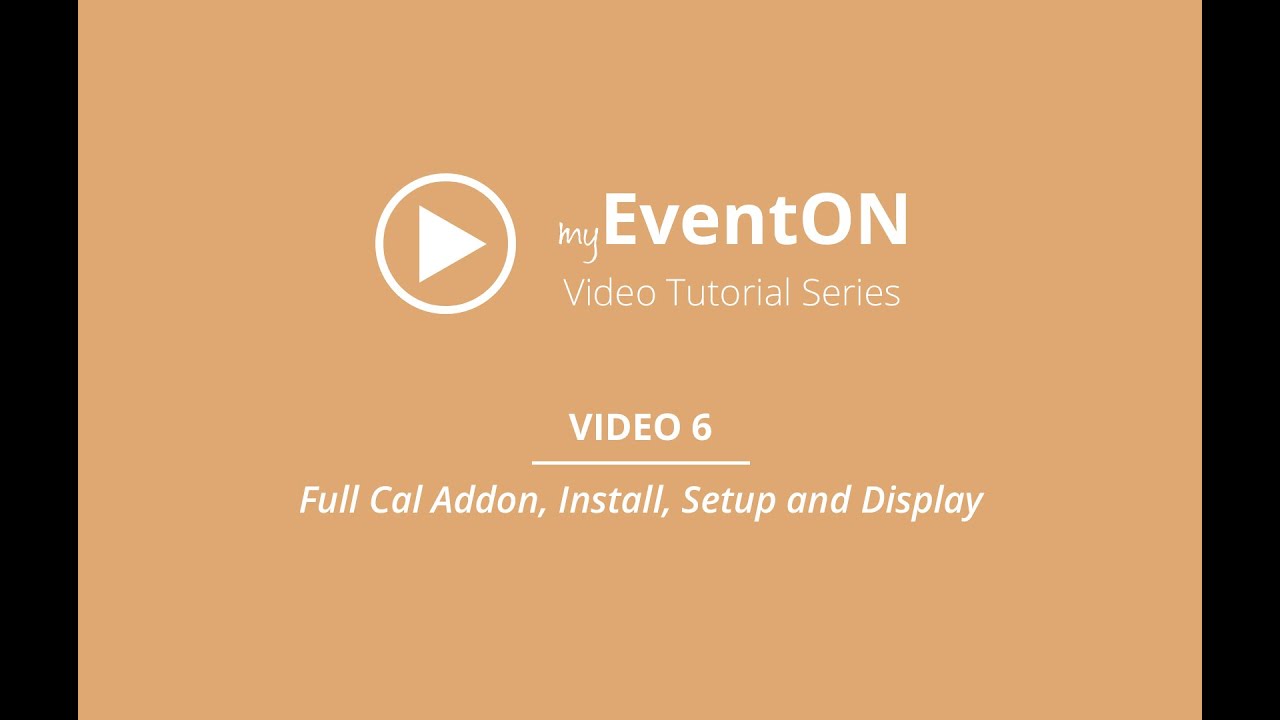 EventOn - Video 6 - Full Cal Addon, Install, Setup and Display