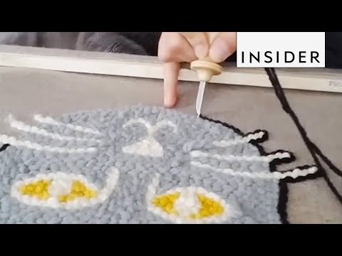 Artist Creates Punch Needle Embroidery