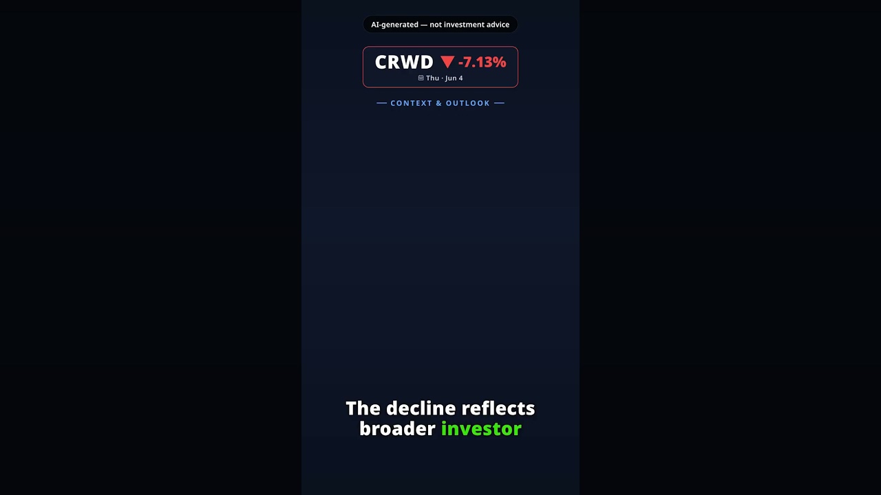 Why Is CrowdStrike Stock Tumbling Today? CRWD -7.13% (Jun 4) — Valuation Concerns Resurface