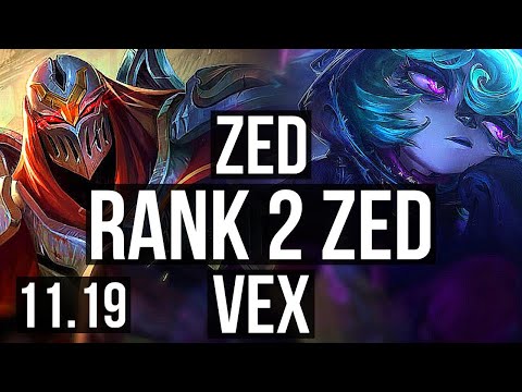 ZED vs VEX (MID) | Rank 2 Zed, 10/1/8, Legendary, 700+ games, 900K mastery | KR Challenger | v11.19