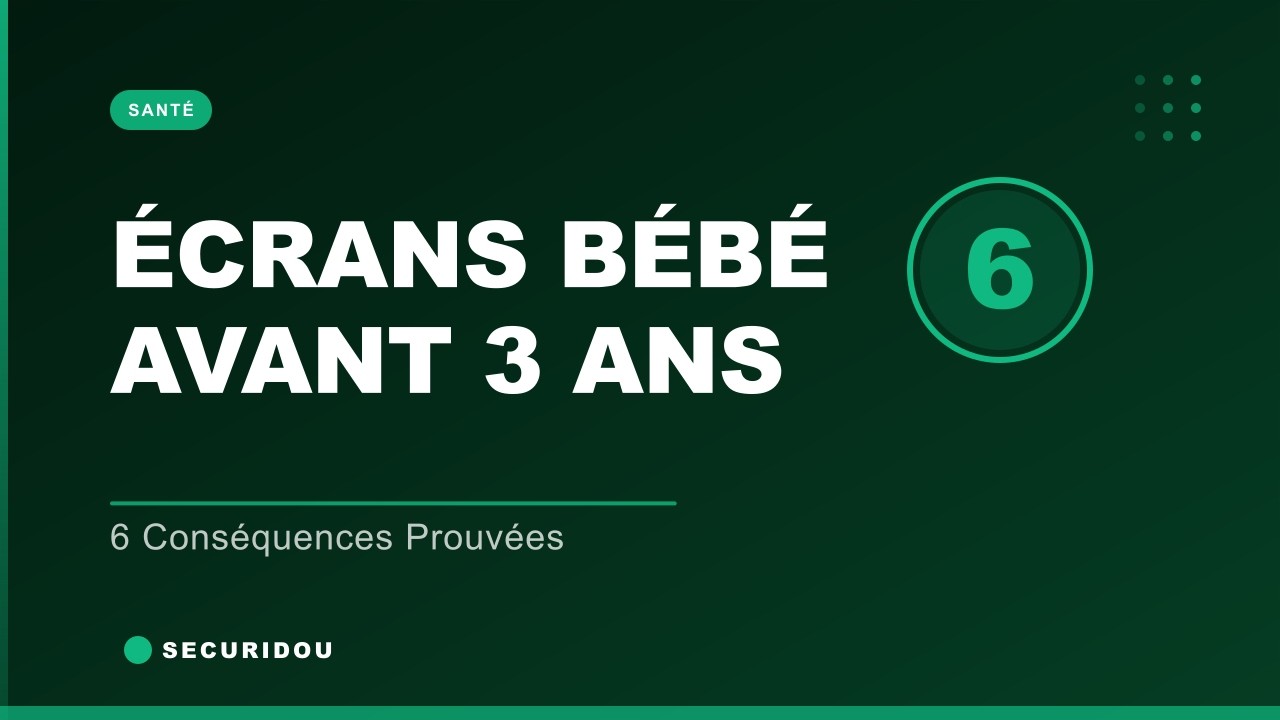 Tablette et Écran Avant 3 Ans : Conséquences sur le Développement
