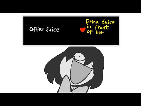 drink juice in front of her (deltarune chapter 4 animatic)