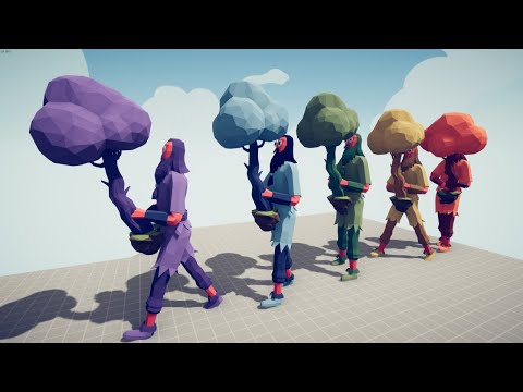 TREE GIANT COLOR PACK vs EVERY GOD - Totally Accurate Battle Simulator TABS