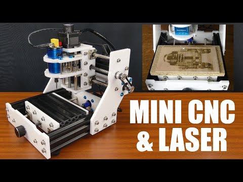 Mini Cnc Router & Laser Kit Build, Tutorial & Testing Materials - Eleksmaker Eleksmill