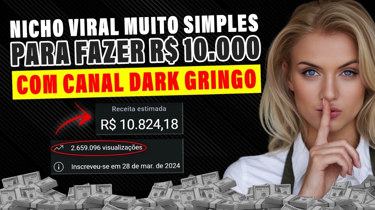 R$ 10.000 por mês - Crie agora esse Canal Dark se quiser ganhar muito dinheiro!