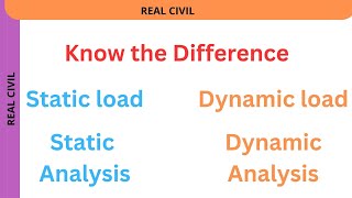 Static vs Dynamic Analysis | Civil Engineering Basics Explained with Examples | what is dynamic load