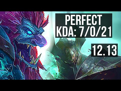 TRUNDLE vs MORDE (JNG) | 7/0/21, Rank 9, Godlike | KR Challenger | 12.13