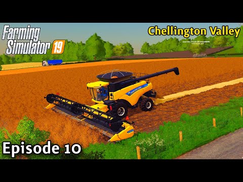 FS19 Timelapse - Chellington Valley Seasons Yr1 Ep 10 OUR FIRST HARVEST OF THE YEAR