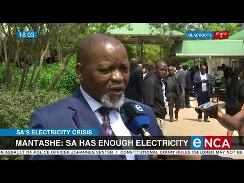 Mantashe insists SA has enough electricity