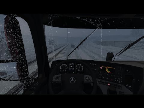 Afternoon snow rush in ETS2 | Düsseldorf (DE) - Calais (FR) | Winter Wonderland Part 4