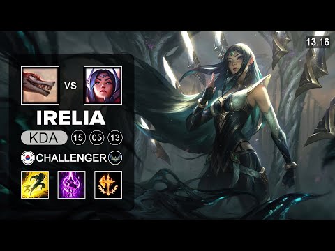 Irelking Irelia vs Naafiri Mid - KR Challenger - Patch 13.16 Season 13