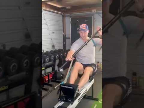 Banded rotation drill kayak erg, rotation and leg drive. #kayak #surfski #paddling