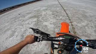 boneville salt flats ktm vs train