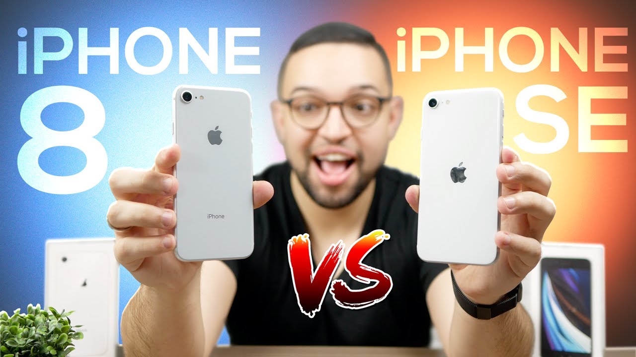 iPHONE 8 vs iPHONE SE | vale a pena GASTAR MAIS? Muda MUITO?