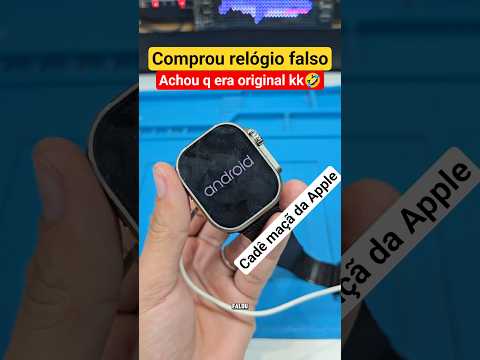 comprou smartwatch falso e falou que era original #shorts #short #ytshorts #apple #iphone #ios #fyp