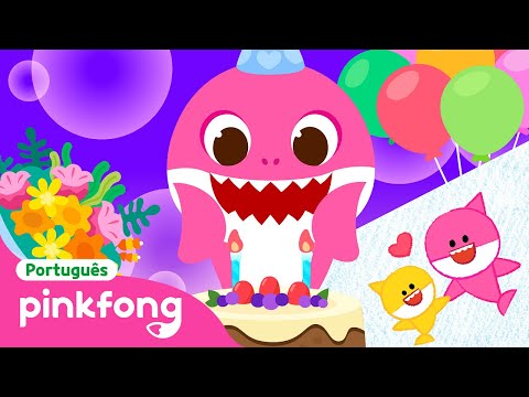 Feliz Aniversário, Mamãe Tubarão | Parabéns pra Você | Pinkfong, Bebê Tubarão! Canções para Crianças