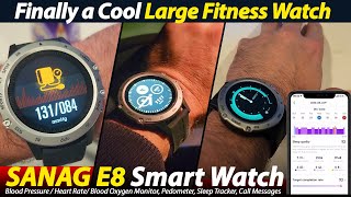 SANAG E8 Health Monitor & Fitness Smartwatch for Elderly - Large Face Smartwatch for Men