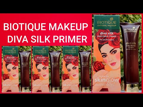 Biotique Natural Makeup Diva Silk Pore Perfect Primer review & demo | RARA | silicon primer | Video
