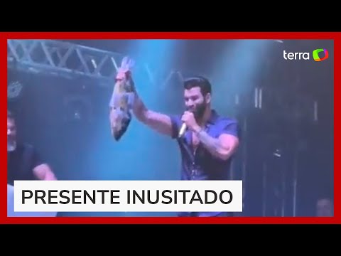 Vídeo: plateia arremessa peixe em Gusttavo Lima durante apresentação e ele acaba fazendo o PIOR... Ver mais
