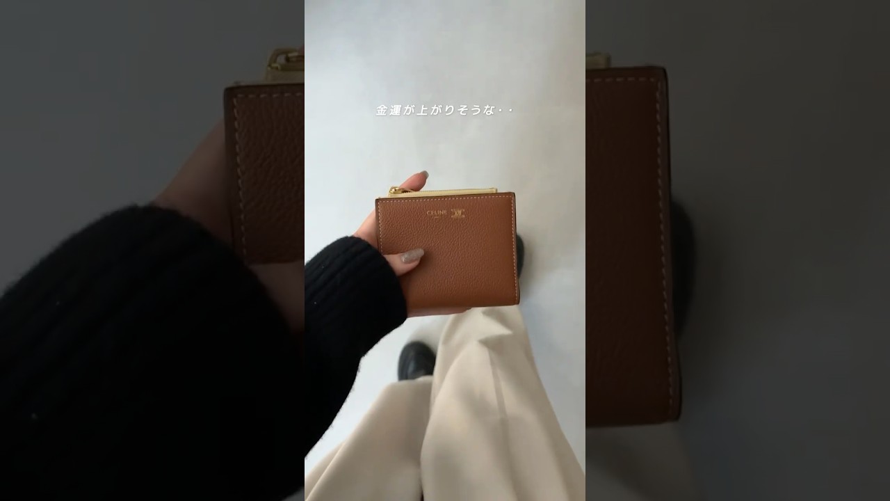 定番モデルより使いやすい💛セリーヌの新作財布が大人可愛い #shorts #wallet #財布