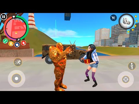 Rope Hero Vice Town | Stone Army Jeep Jumping In Town | Mutant Big Throw Police Car On Army Base