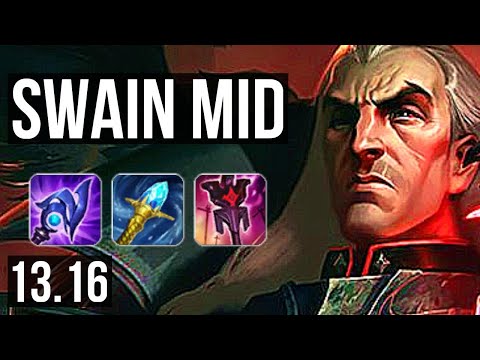 SWAIN vs HEIMER (MID) | 6/0/7, 300+ games, Dominating | NA Grandmaster | 13.16