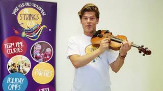 Learn to play violin with The Strings Club – playing Bow Down Oh Belinda pizzicato