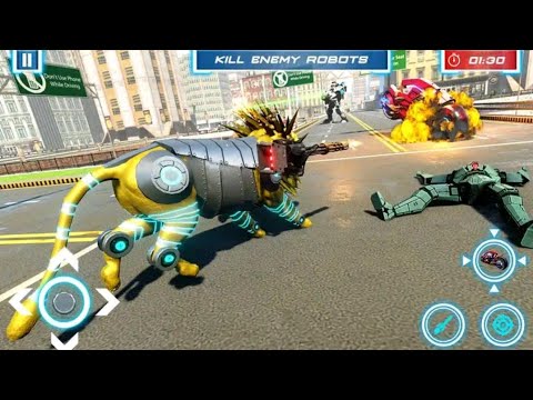 Lion Robot Transform : Light Bike Robot Android Gameplay