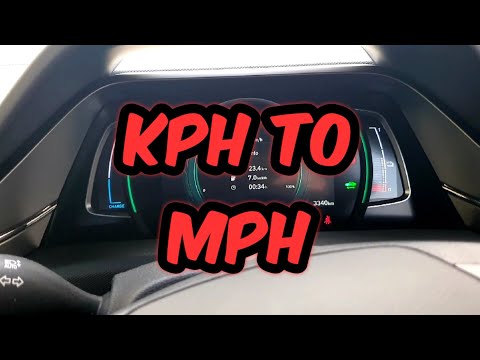 Part of a video titled Hyundia Ioniq change from KPH to MPH - YouTube