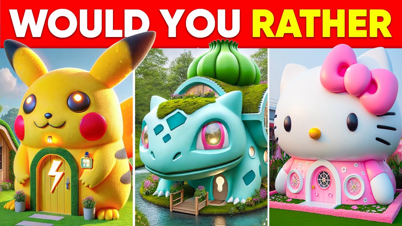 Would You Rather - Build Your Fantasy House 🤑🏡🌈 Pokemon Edition | Moca Quiz