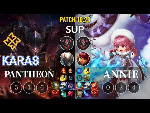 EM Karas Pantheon vs Annie Sup - KR Patch 10.23