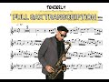 TENDERLY - Dexter Gordon - Full Sax Transcription