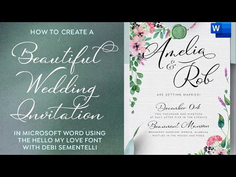 How to Create a Beautiful Wedding Invite in Word with Debi Sementelli