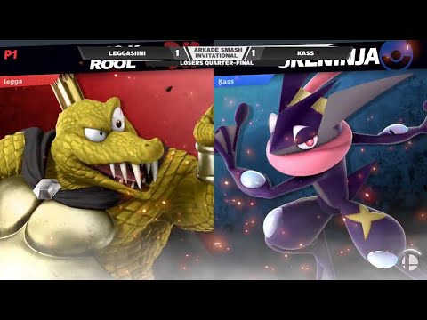 Arkade Smash Invitational Losers Quarters - Kass (Jigglypuff, Greninja) Vs. leggasiini (King K. Rool
