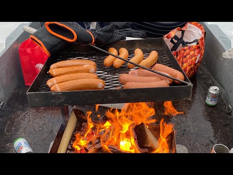 Liikkuva grillivaunu - Tärkeintä kalassa, että syö - Kuhan pilkintä - Kuhan kalastus - Jasu