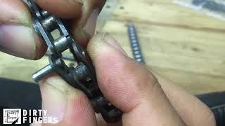 Cheap fix a broken chain without a master link