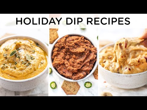 MUST-TRY HEALTHY HOLIDAY DIPS ‣‣ 3 easy vegan holiday...