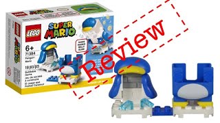 YouTube thumbnail: LEGO Super Mario Penguin Mario Power-Up Pack 71384 Review