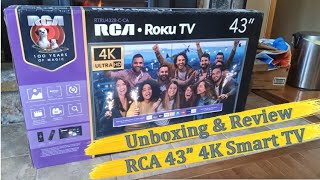 Unboxing & Review of RCA 4K 43 inch Smart TV with Roku