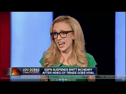 04-17-15 Kat Timpf on Lou Dobbs Tonight - ESPN Reporter McHenry Suspended