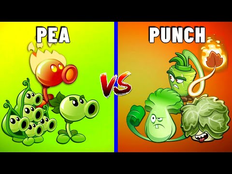 PVZ 2 - Team PEA vs PUNCH! Plant vs Plant - Which Team Plant 's Best?