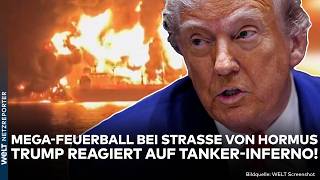 Download lagu IRAN: Massive explosion! Fireball hits tankers near the Strait of Hormuz! Trump reacts to the attack mp3