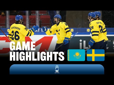 Хоккей Highlights: Kazakhstan vs Sweden | 2024 #U18MensWorlds